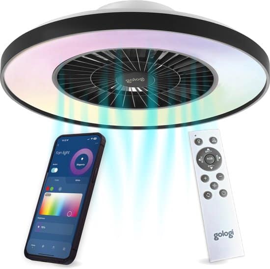 Gologi Plafondventilator Met Verlichting